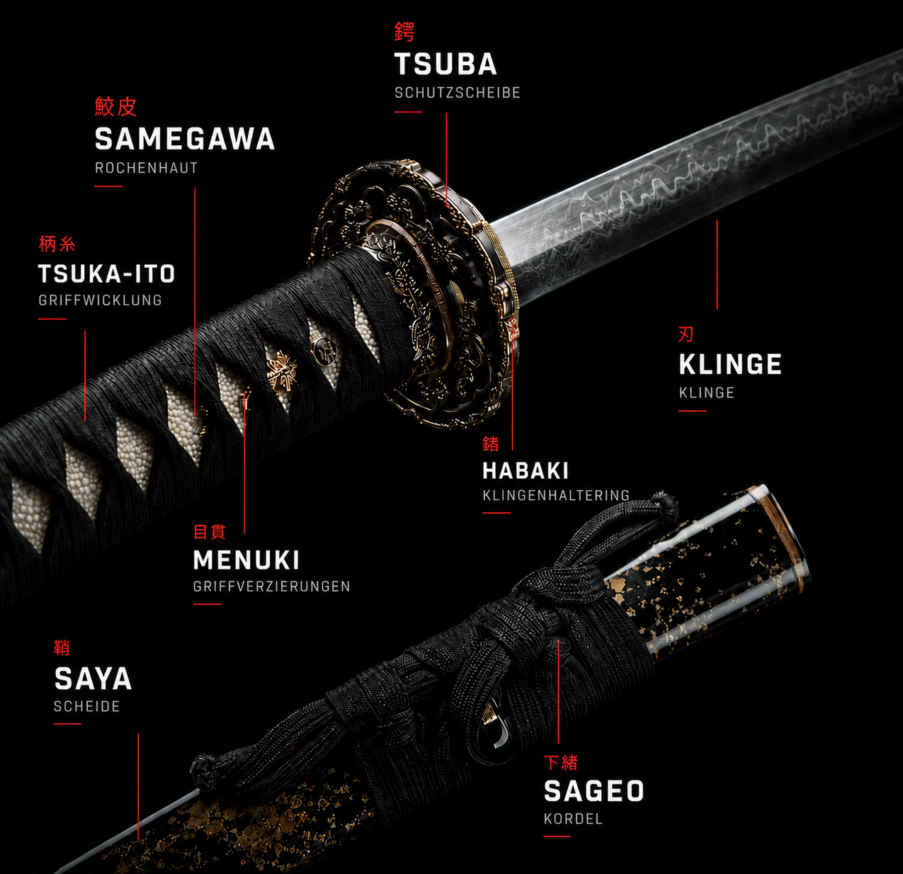 Handgeschmiedetes Custom-Katana