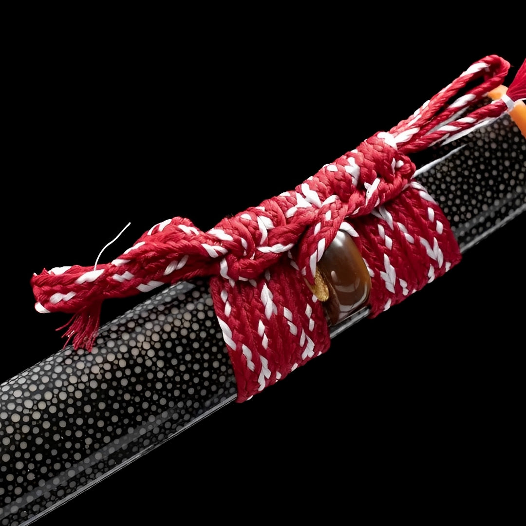 Akagane Katana (T10-Stahl, echter Hamon & Rochenhaut) - 赤金 — Ansicht 17