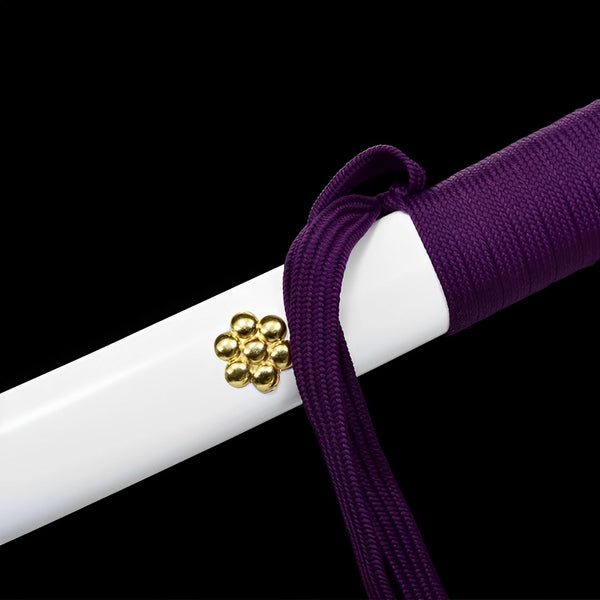 Ame no Habakiri Katana (One Piece) - 魂の — Tsuba Nahaufnahme und Ito-Wicklung