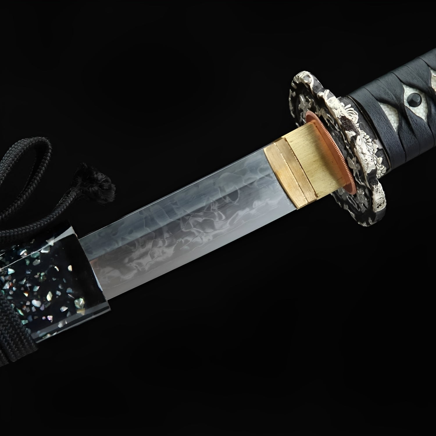 Ginkai Katana (T10-Stahl & echter HITATSURA-Hamon) - 霧雷 — Ansicht 10
