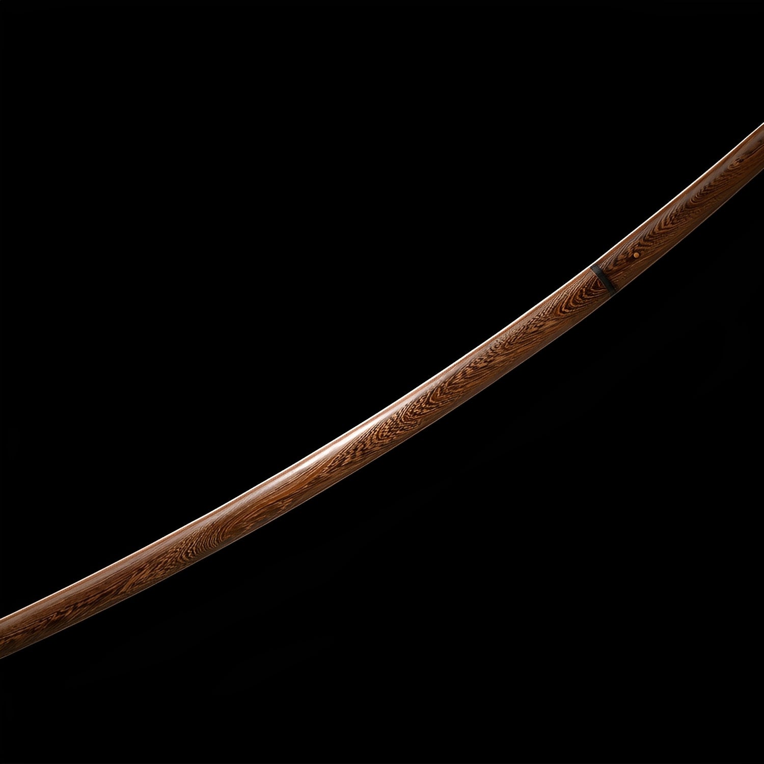 Mokuro Kageuchi Katana Saya-Detail mit natürlich fließender Rosenholzmaserung