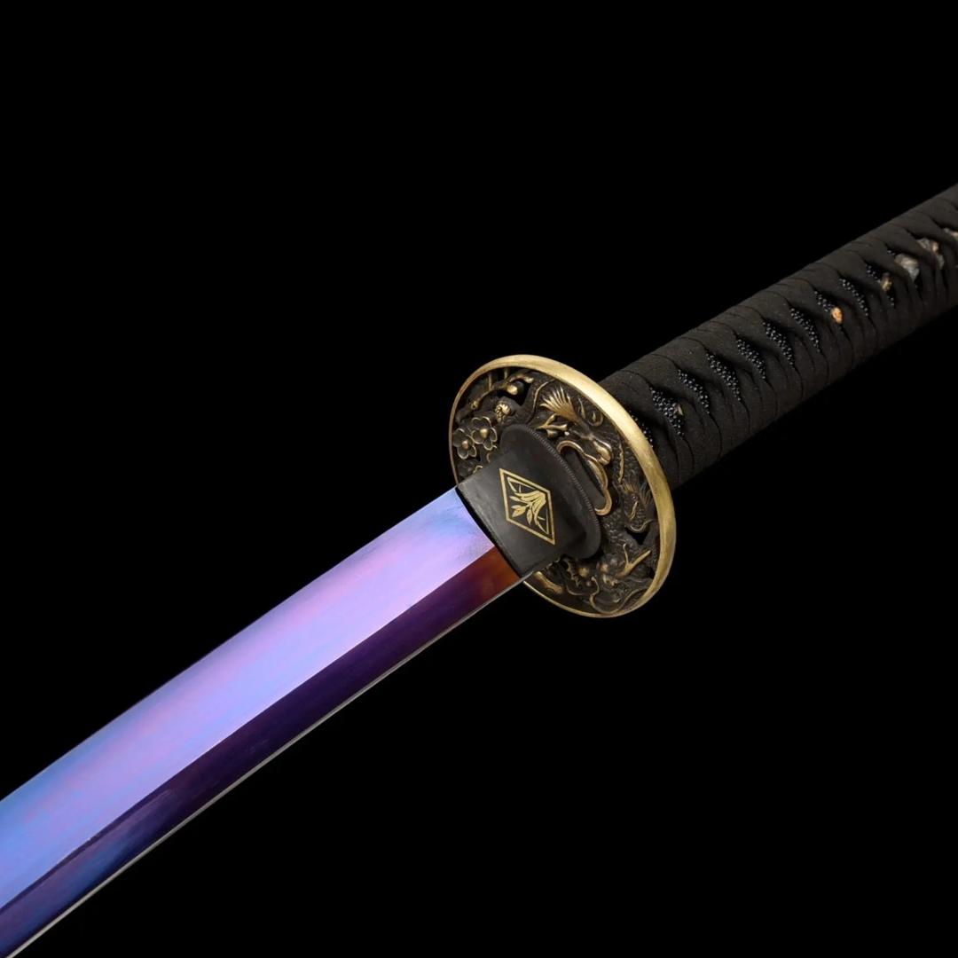 Lila Klinge Katana - パープル — komplettes Set mit Seidenbeutel und Zertifikat