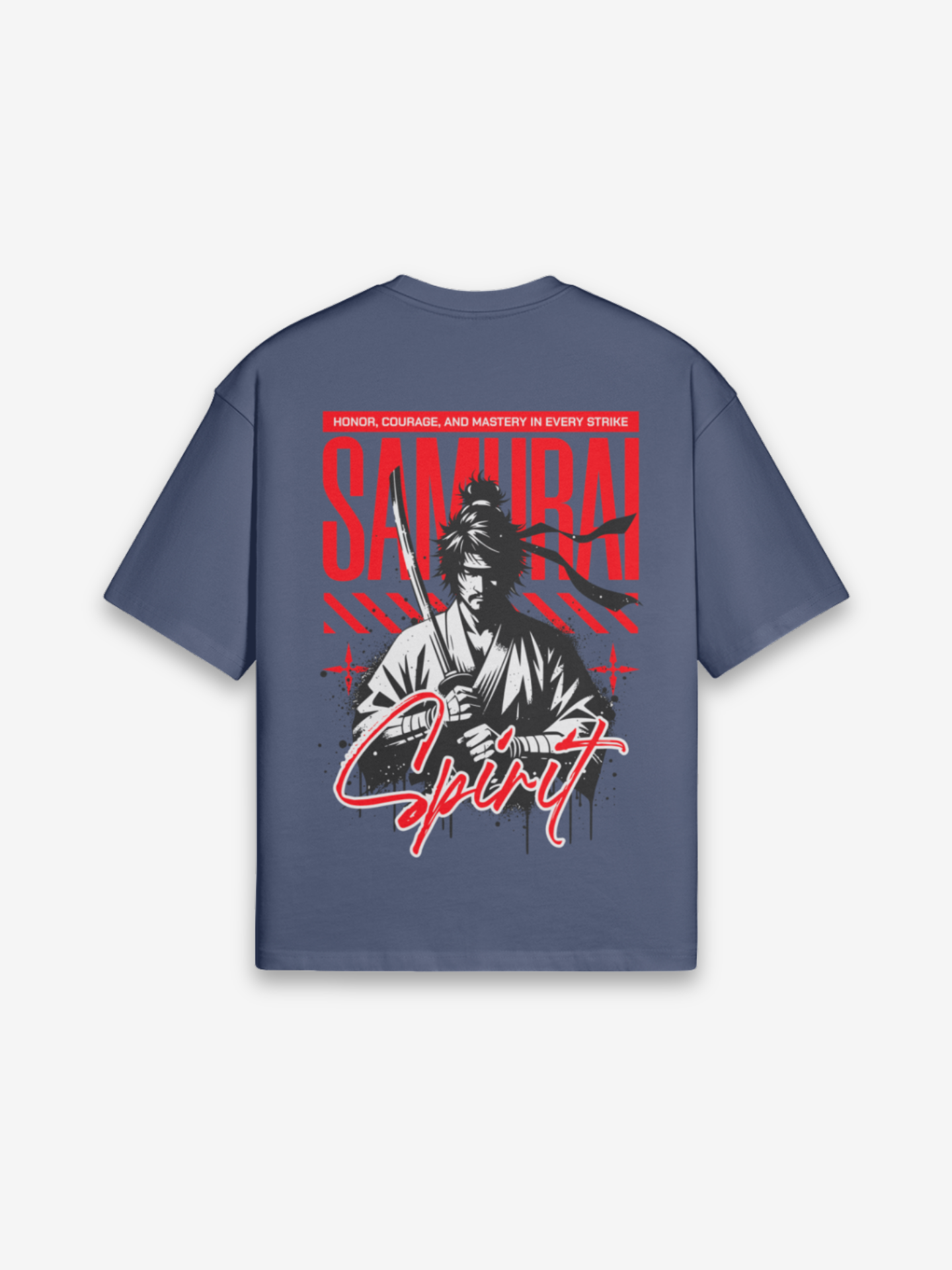 Samurai Geist T-Shirt - 精神 — Farbvariante weiß