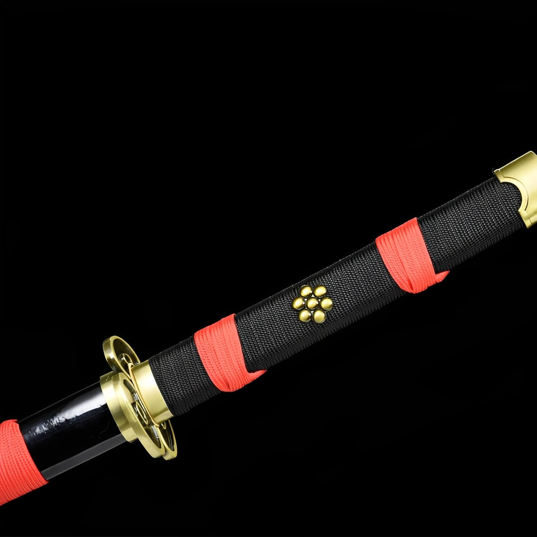 Schwarzes Enma Katana - 黒閻魔 — komplettes Set mit Seidenbeutel und Zertifikat