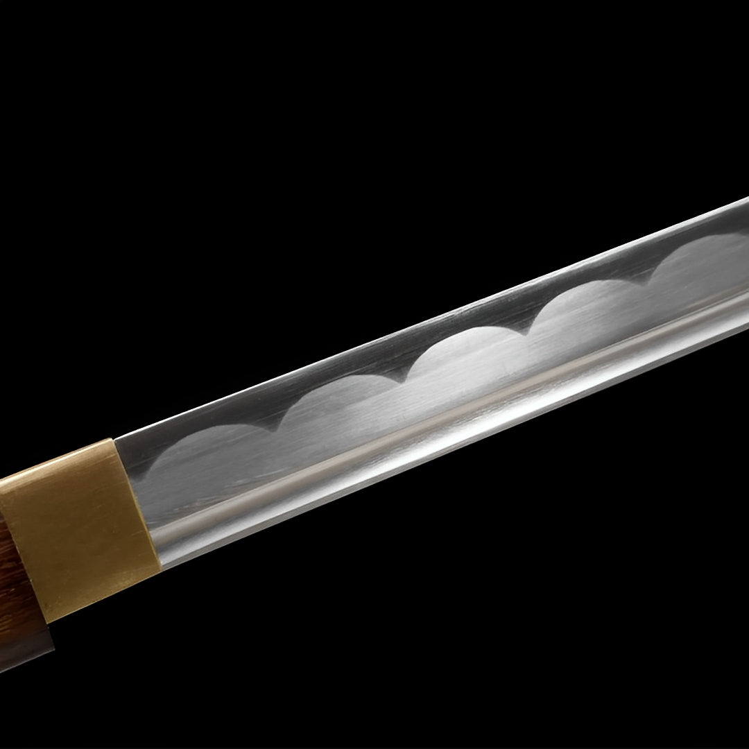 Shizen Ninjato 1060-Stahl mit gerader Klinge, bloßem Rosenholz-Griff und passender Rosenholz-Saya