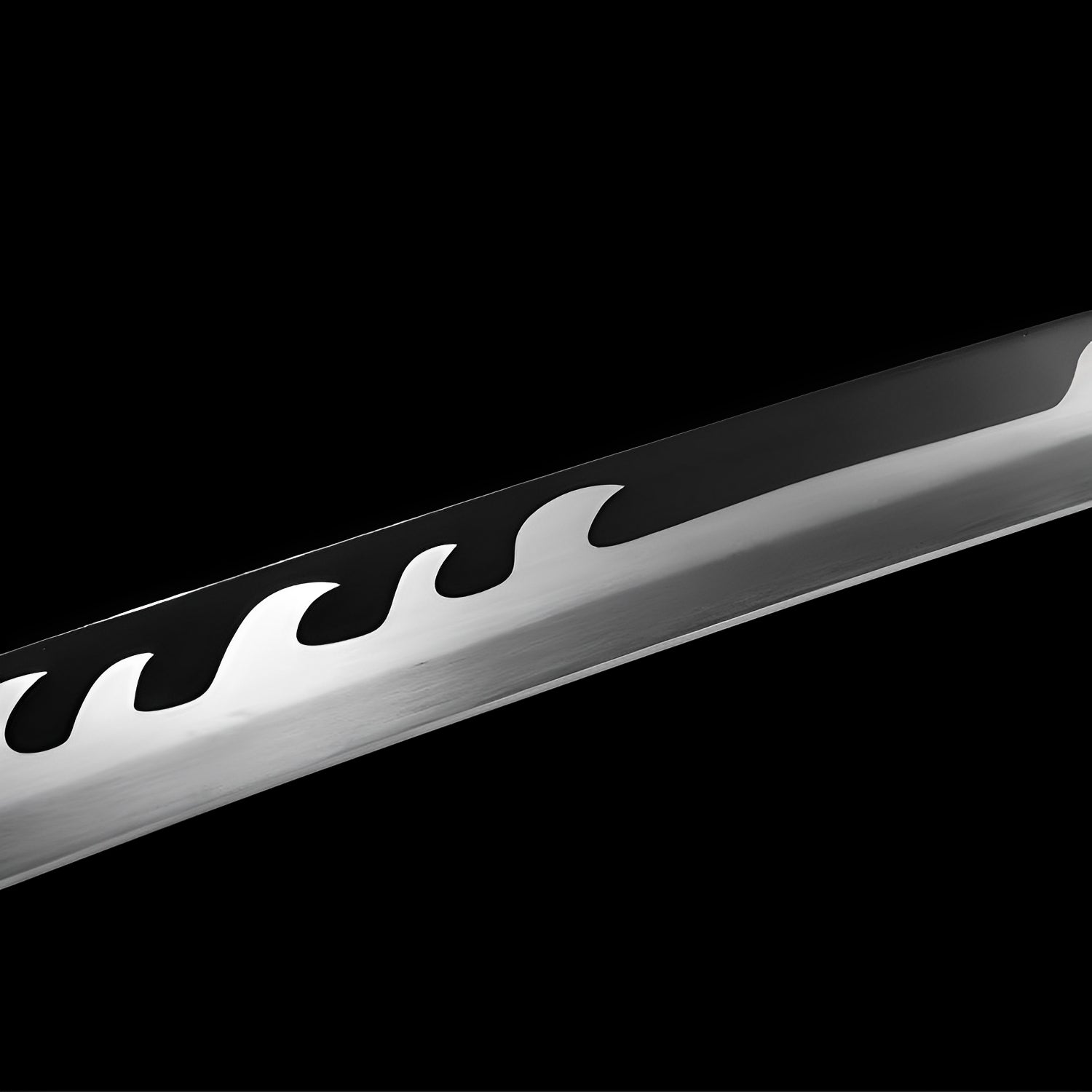 Tanjiro Katana (Demon Slayer) - タンジロ — Klingen-Detail Nahaufnahme mit sichtbarem Stahl