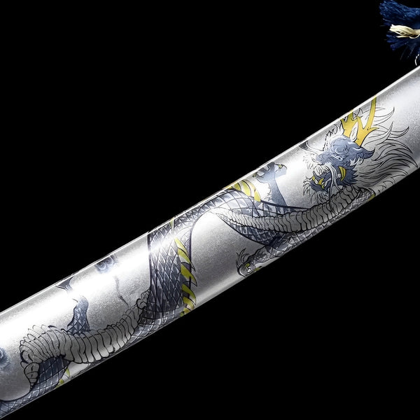 Tsukihana Wakizashi (T10-Stahl) - 月華 — Klingen-Detail Nahaufnahme
