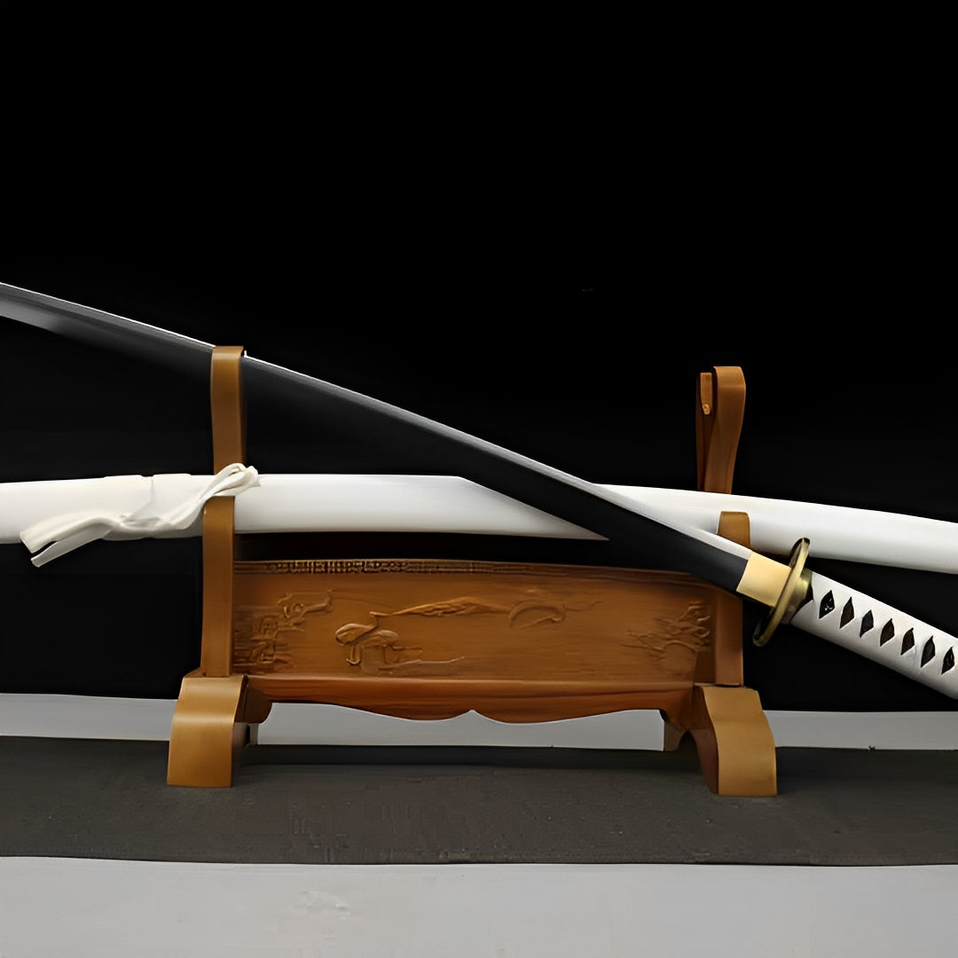Wado Ichimonji Katana (One Piece) - ワド — Griff-Detail mit Rochenhaut und Menuki