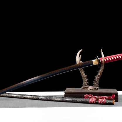 Akagane Katana (T10-Stahl, echter Hamon & Rochenhaut) - 赤金 — Ansicht 11