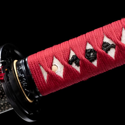 Akagane Katana (T10-Stahl, echter Hamon & Rochenhaut) - 赤金 — Ansicht 14