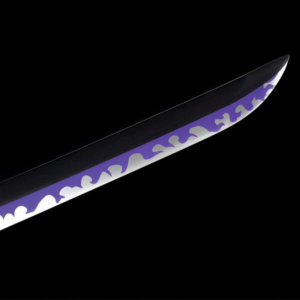 Ame no Habakiri Katana (One Piece) - 魂の — Klingen-Detail Nahaufnahme mit sichtbarem Stahl