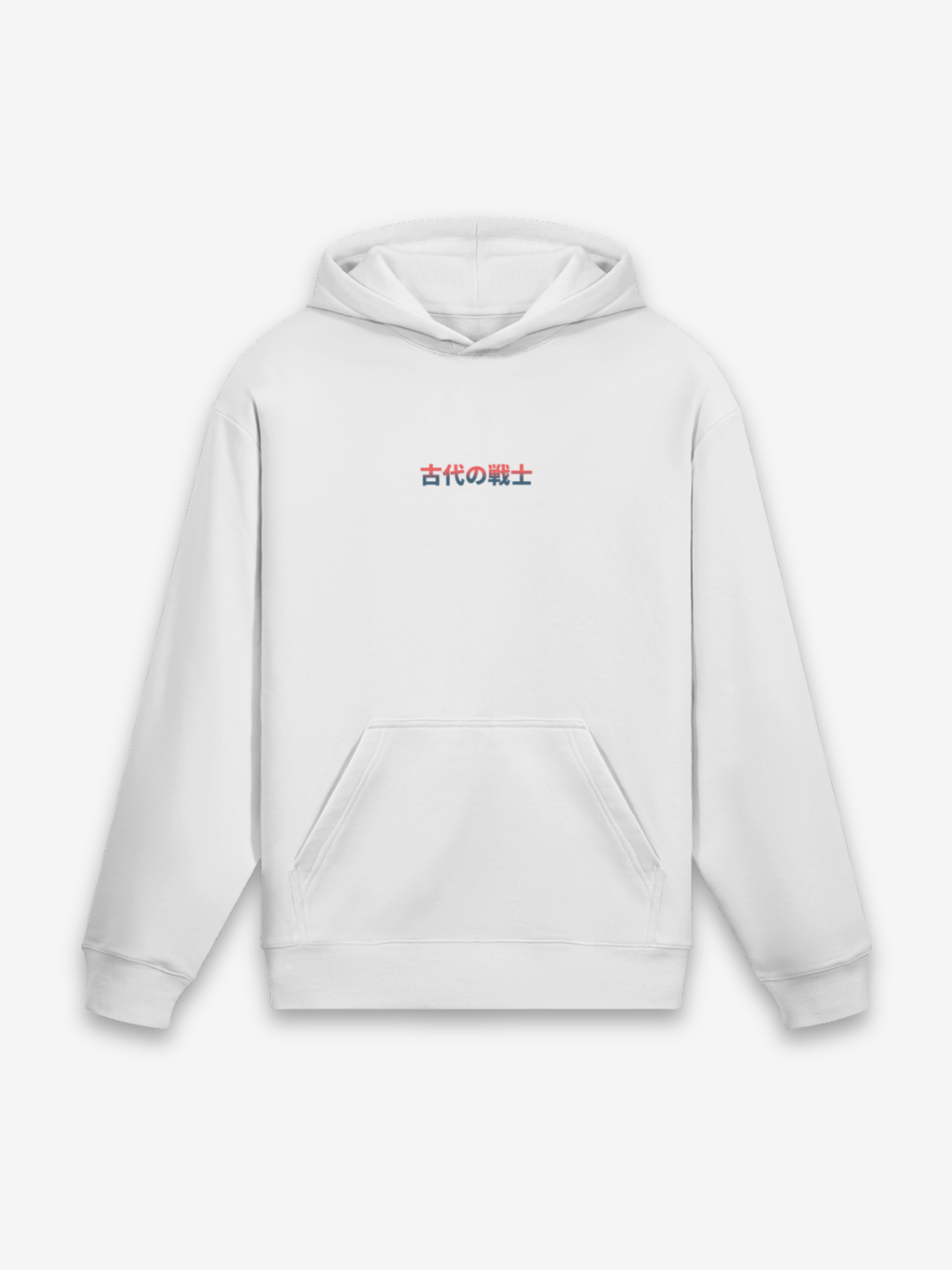 Antiker Krieger Hoodie - 古代 — Farbvariante weiß