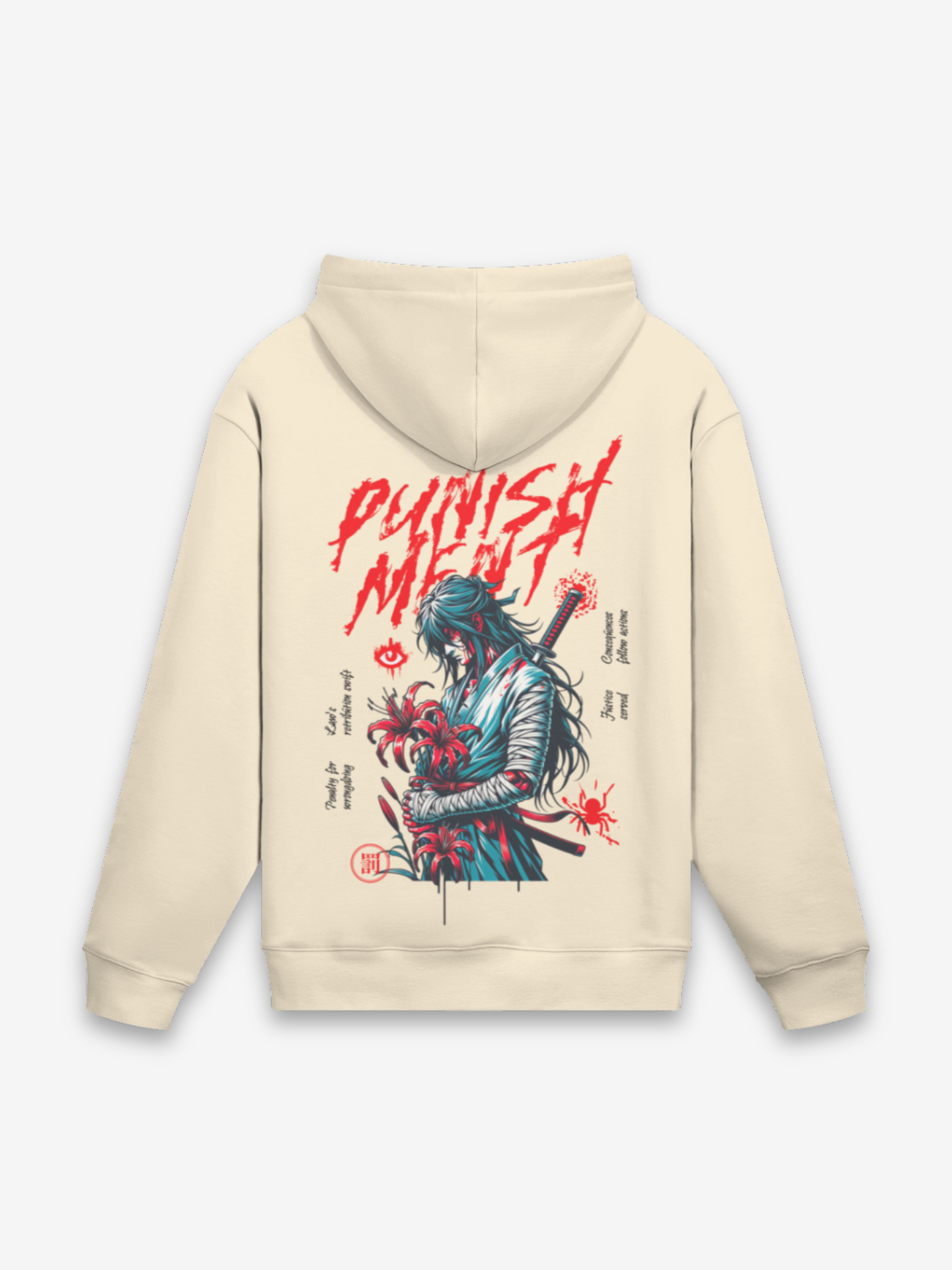 Bestrafungs-Samurai Hoodie - 罰侍 — Vorderansicht