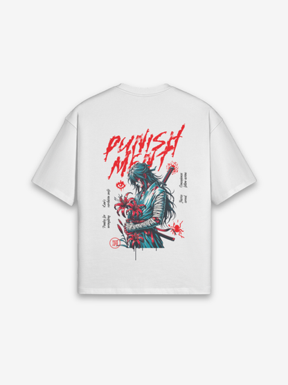 Bestrafungs-Samurai T-Shirt - 罰侍 — Rückansicht mit Grafik-Design