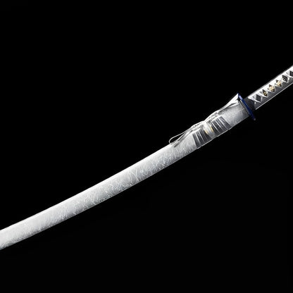 Blitz Katana - 雷嵐刀 — Tsuba Nahaufnahme und Ito-Wicklung