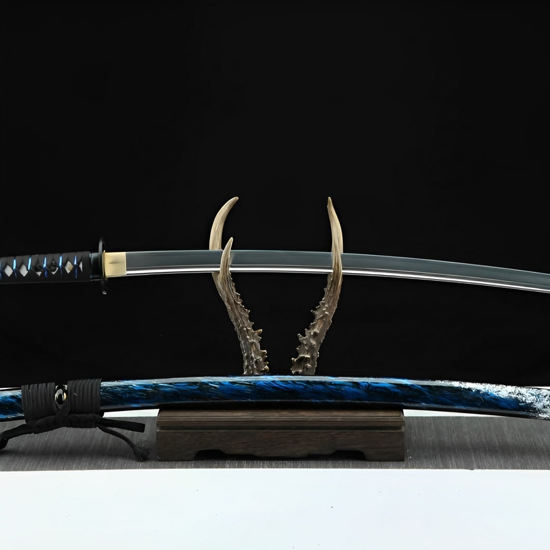 Cyberpunk Katana - サイバーパンク — komplettes Set mit Seidenbeutel und Zertifikat