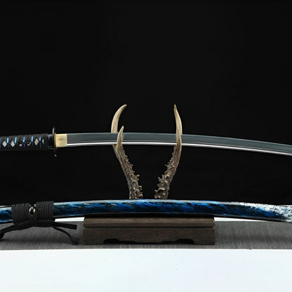 Cyberpunk Katana - サイバーパンク — komplettes Set mit Seidenbeutel und Zertifikat