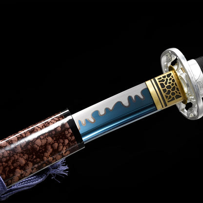 Erdbrecher Katana - 大地破刀 — Saya und Griff Detail mit Beschlägen