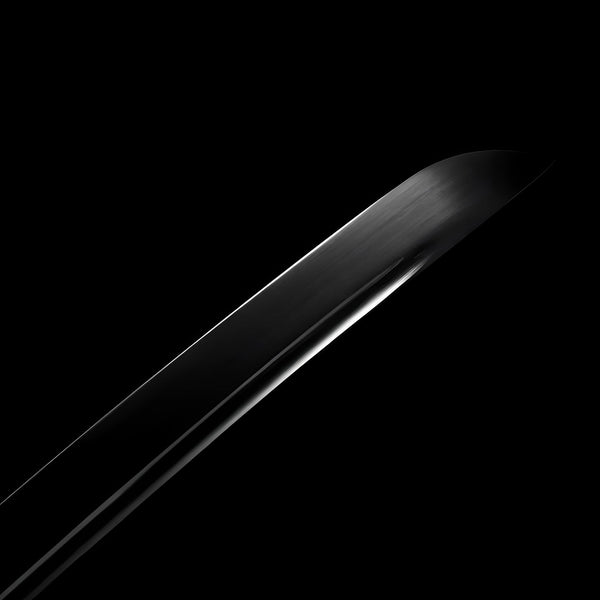Voll-schwarzes Katana - フルブラック — Saya und Griff Detail mit Beschlägen
