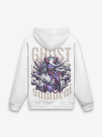 Geister-Samurai Hoodie - おばけ — Rückansicht mit Grafik-Design