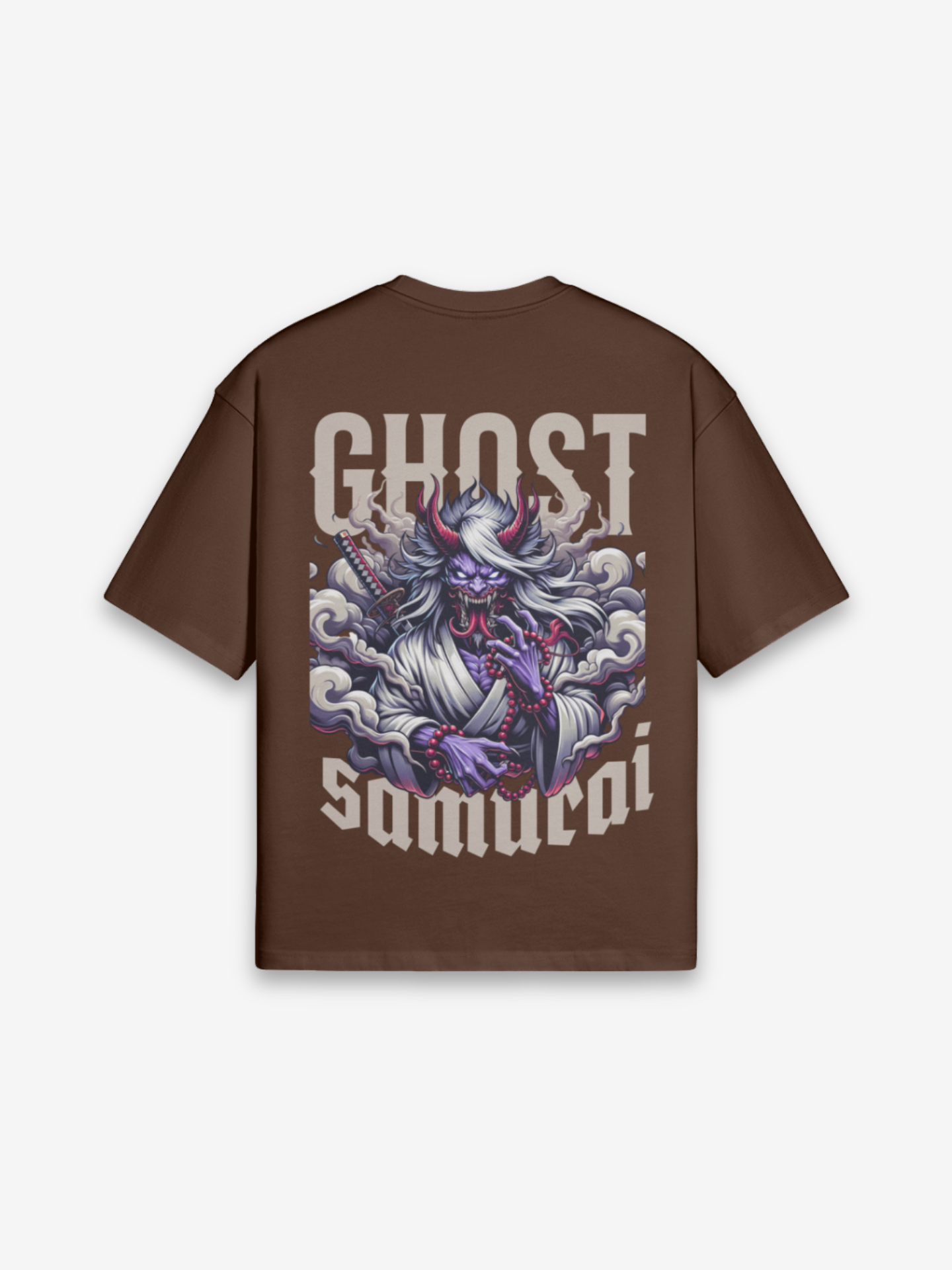 Geister-Samurai T-Shirt - おばけ — Farbvariante weiß