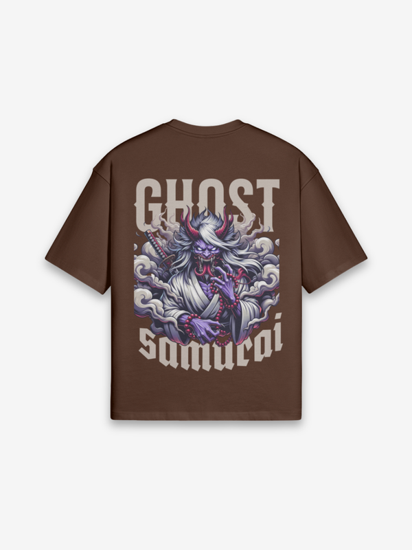 Geister-Samurai T-Shirt - おばけ — Farbvariante weiß