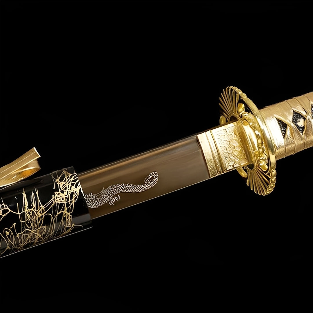 Gold Katana-Schwert - 皇帝刀 — alternative Perspektiv-Ansicht