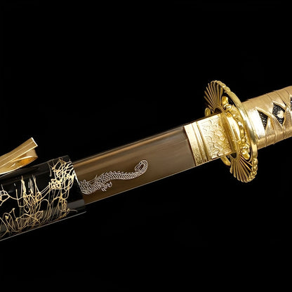 Gold Katana-Schwert - 皇帝刀 — alternative Perspektiv-Ansicht