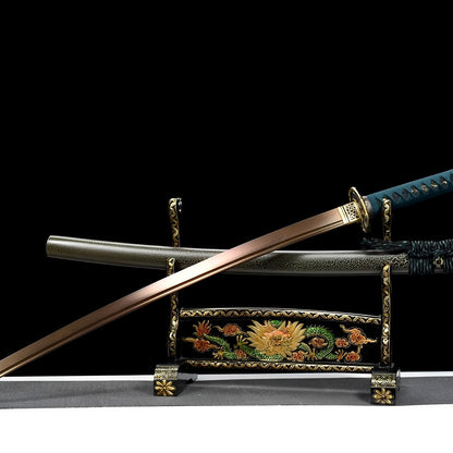 Harugasumi Katana - 若葉刀 — komplettes Set mit Seidenbeutel und Zertifikat