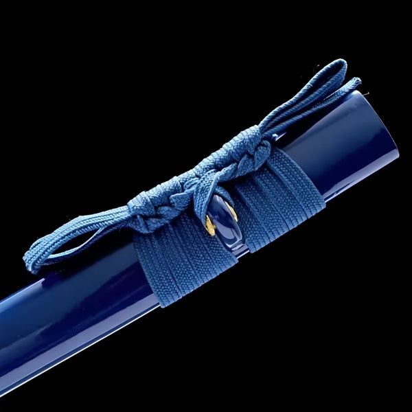 Hekinan Katana - 刈南刀 — Saya und Griff Detail mit Beschlägen
