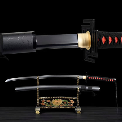 Ichigo Katana (Bleach) - ブリーチ — Komplett-Ansicht mit Saya und Display-Ständer