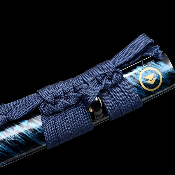 Jin Sakai Katana - サカイ — Klingen-Detail Nahaufnahme mit sichtbarem Stahl