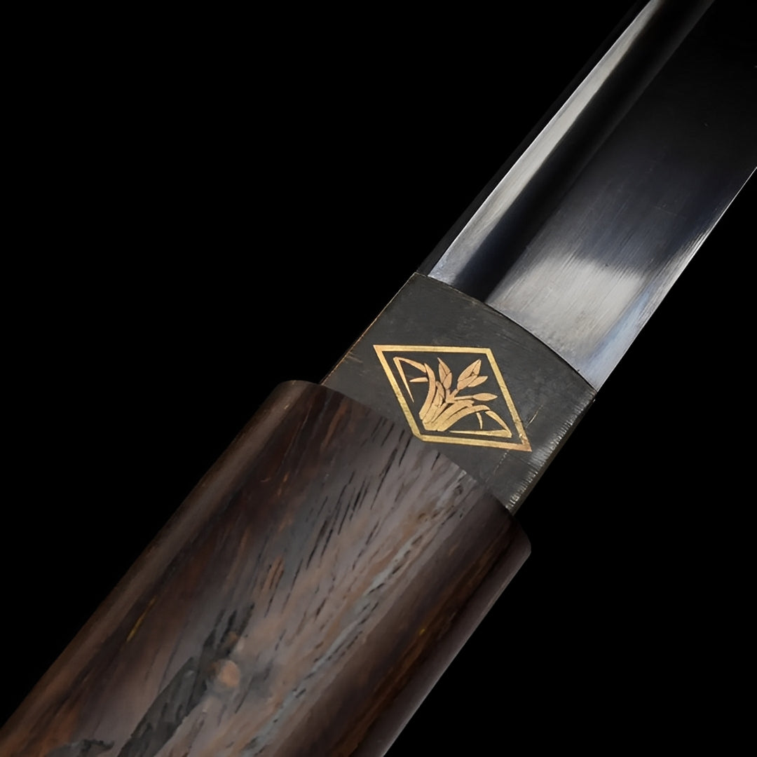 Kagehana Ninjato (Manganstahl) - 影花 — Klingen-Detail Nahaufnahme