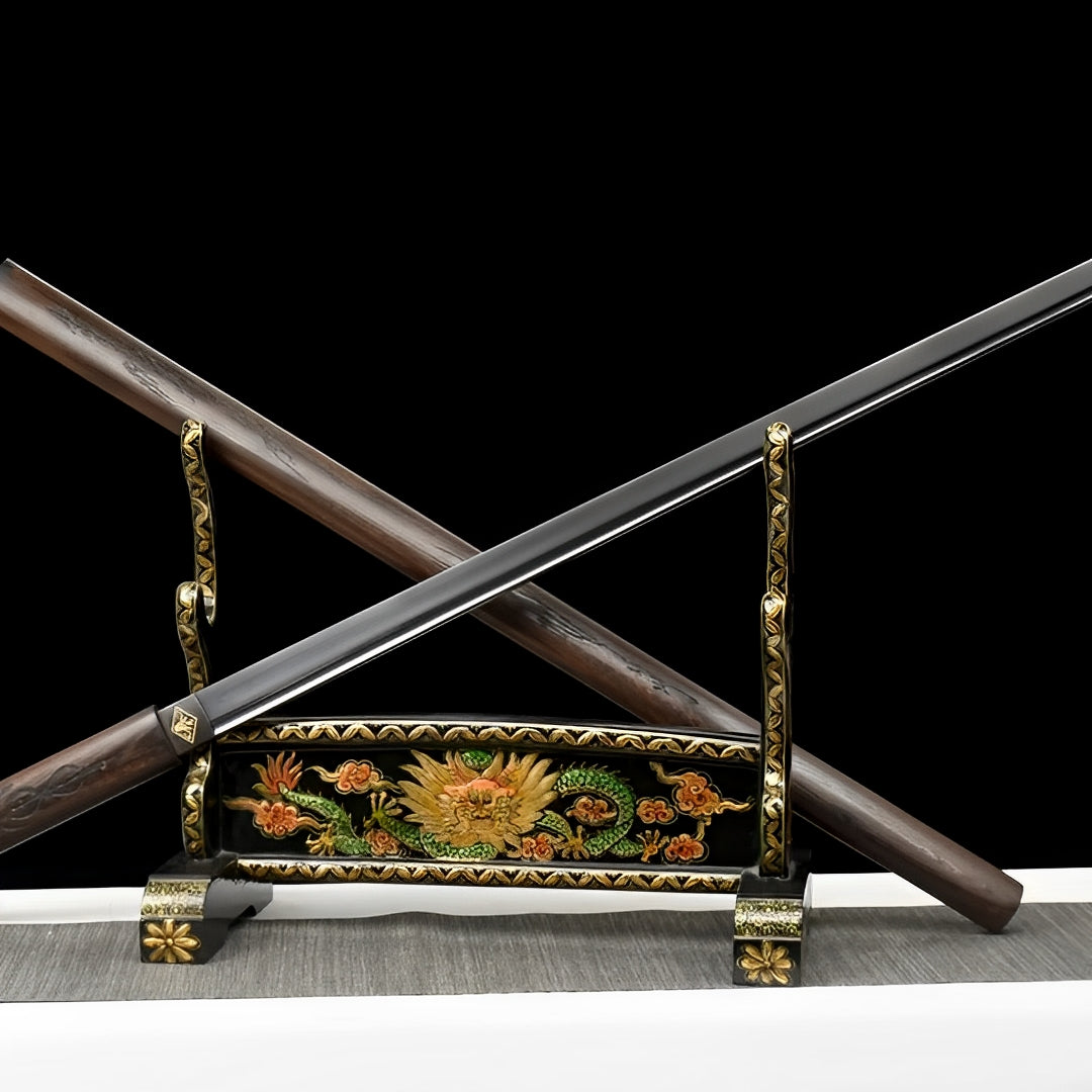 Kagehana Ninjato (Manganstahl) - 影花 — komplettes Tanto-Set Ansicht