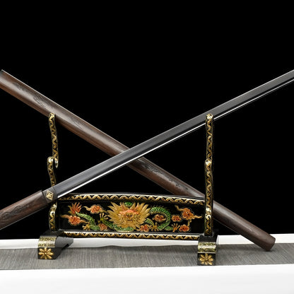Kagehana Ninjato (Manganstahl) - 影花 — komplettes Tanto-Set Ansicht