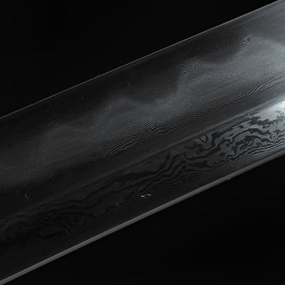 Kuroki Katana (Damaststahl & echter Hamon) - 黒木刀 — zusätzliches Detail-Foto