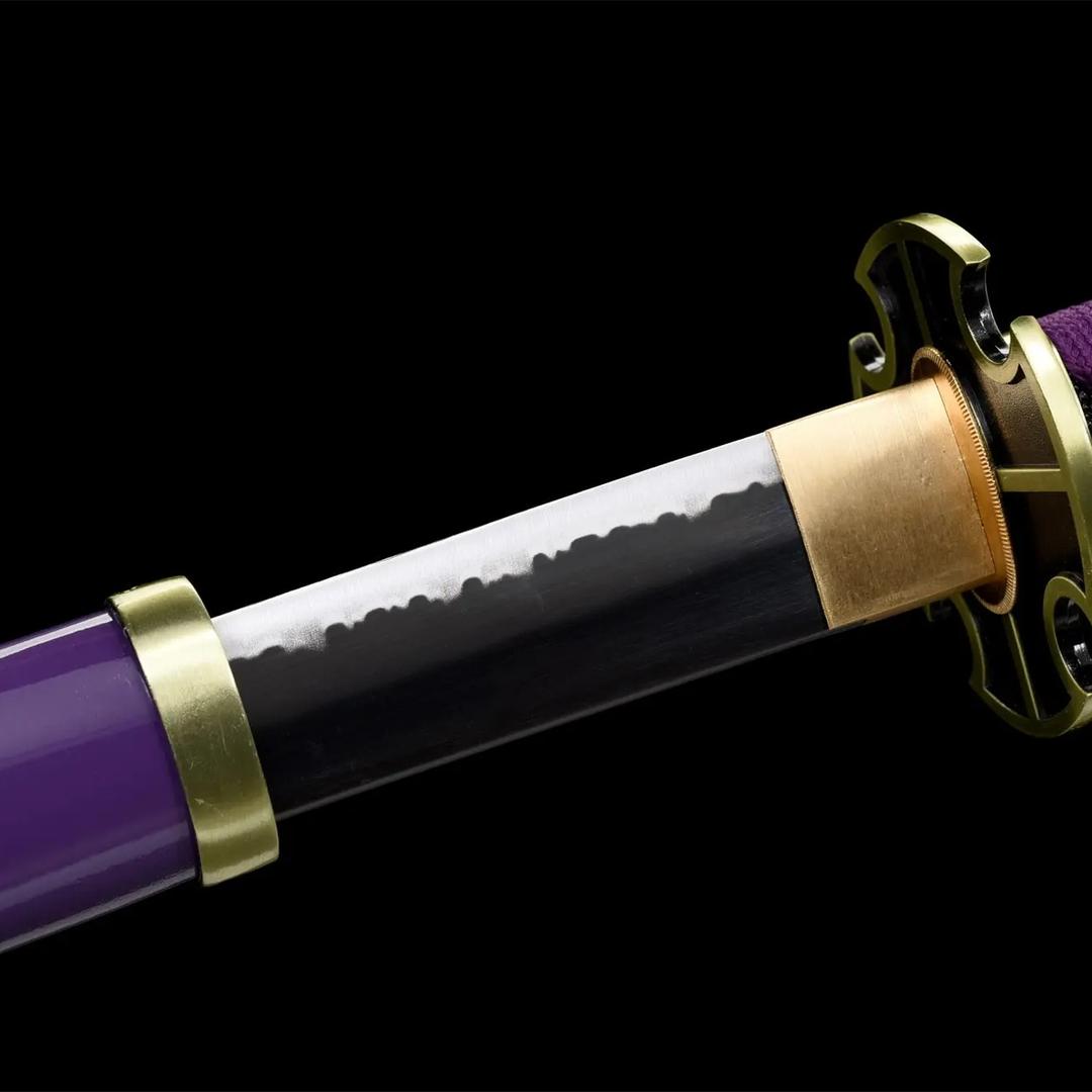Luffy Nidai Kitetsu Katana (One Piece) - 夕影刀 — komplettes Set mit Seidenbeutel und Zertifikat