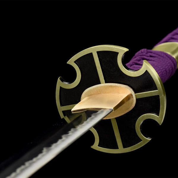 Luffy Nidai Kitetsu Katana (One Piece) - 夕影刀 — Saya und Griff Detail mit Beschlägen
