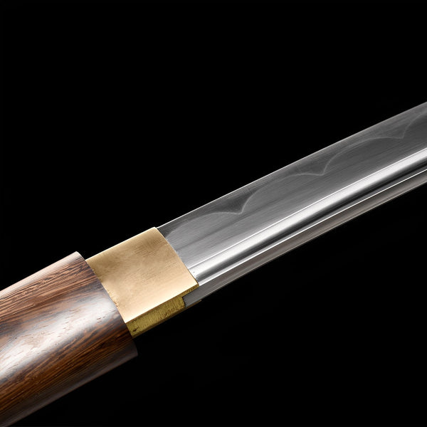Mokuro Kageuchi Katana - 楼影打 — Klingen-Detail Nahaufnahme mit sichtbarem Stahl