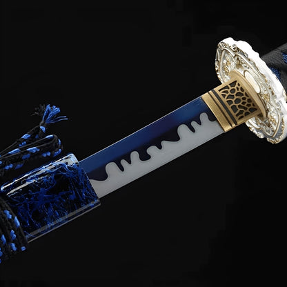 Nachtwasser Katana - 夜水刀 — Saya und Griff Detail mit Beschlägen