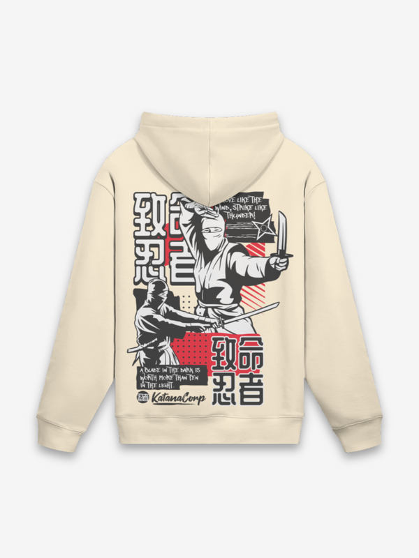 Ninja Hoodie - 忍者 — Farbvariante schwarz
