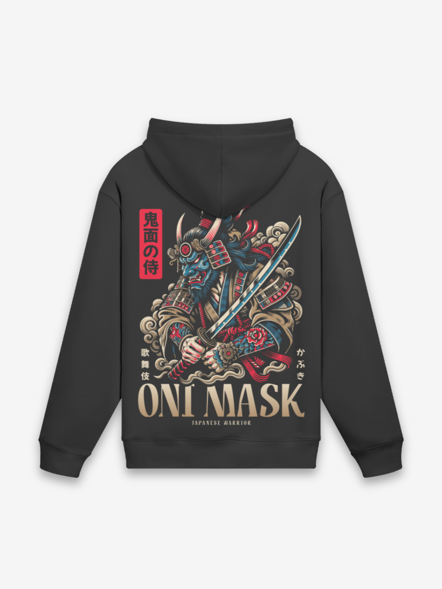 Oni-Maske Hoodie - 鬼の面 — Vorderansicht