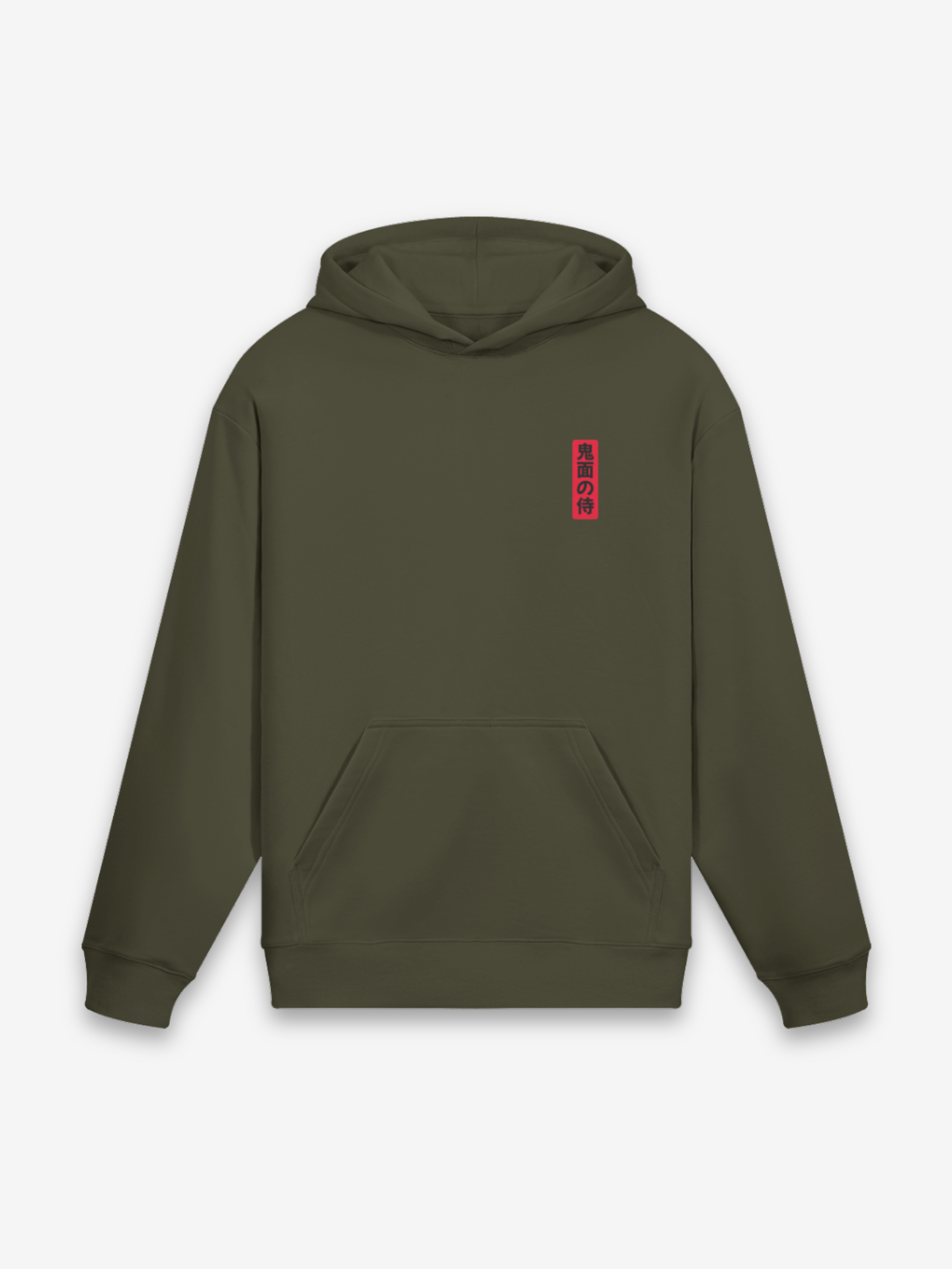 Oni-Maske Hoodie - 鬼の面 — Farbvariante weiß