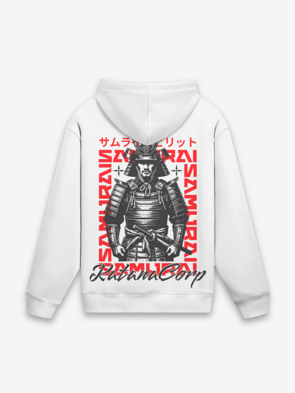 Samurai Corp Hoodie - コープ — Rückansicht mit Grafik-Design
