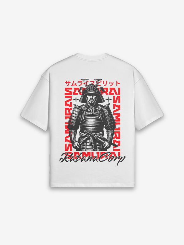 Samurai Corp T-Shirt - コープ — Rückansicht mit Grafik-Design