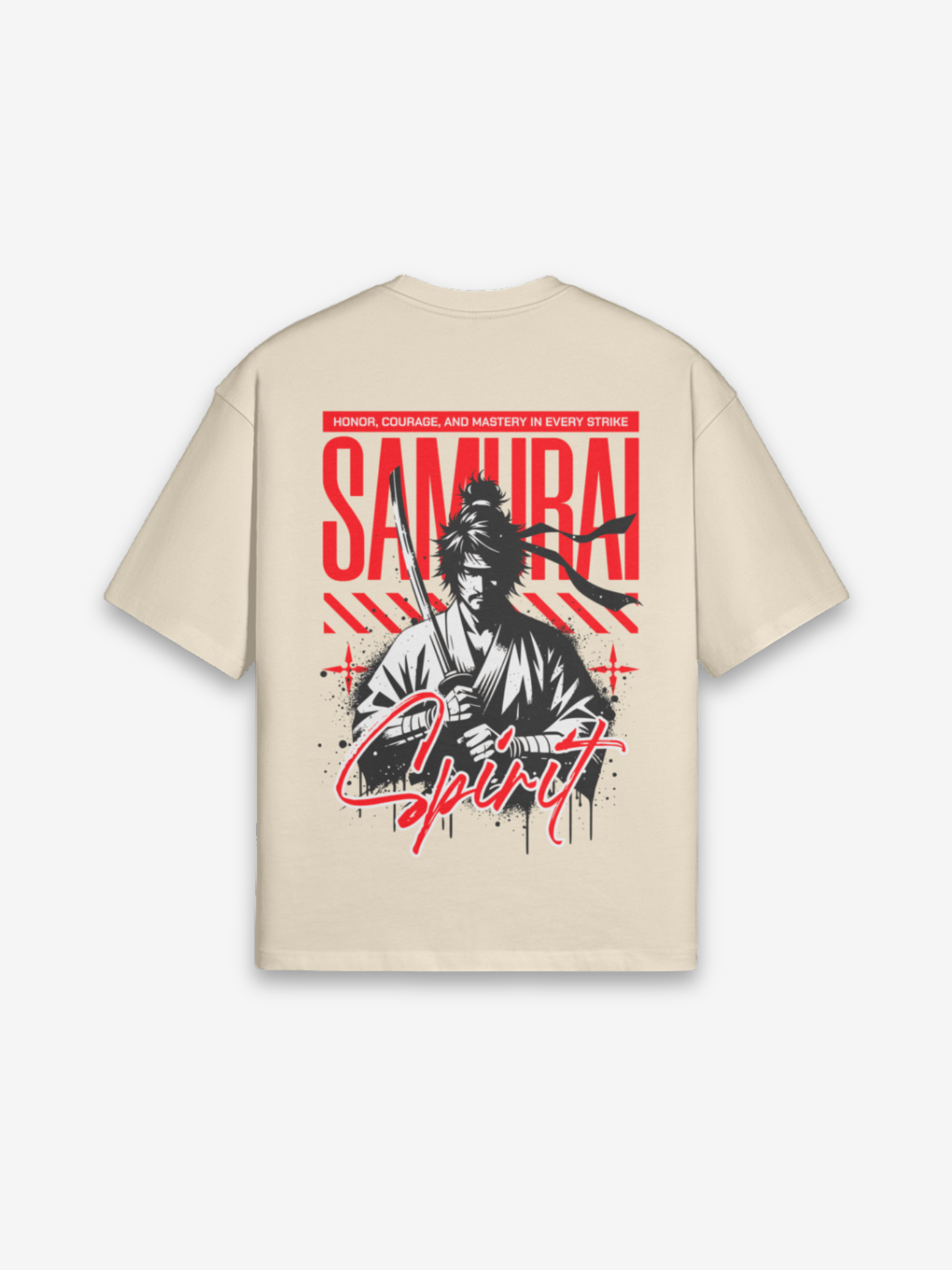 Samurai Geist T-Shirt - 精神 — Farbvariante schwarz