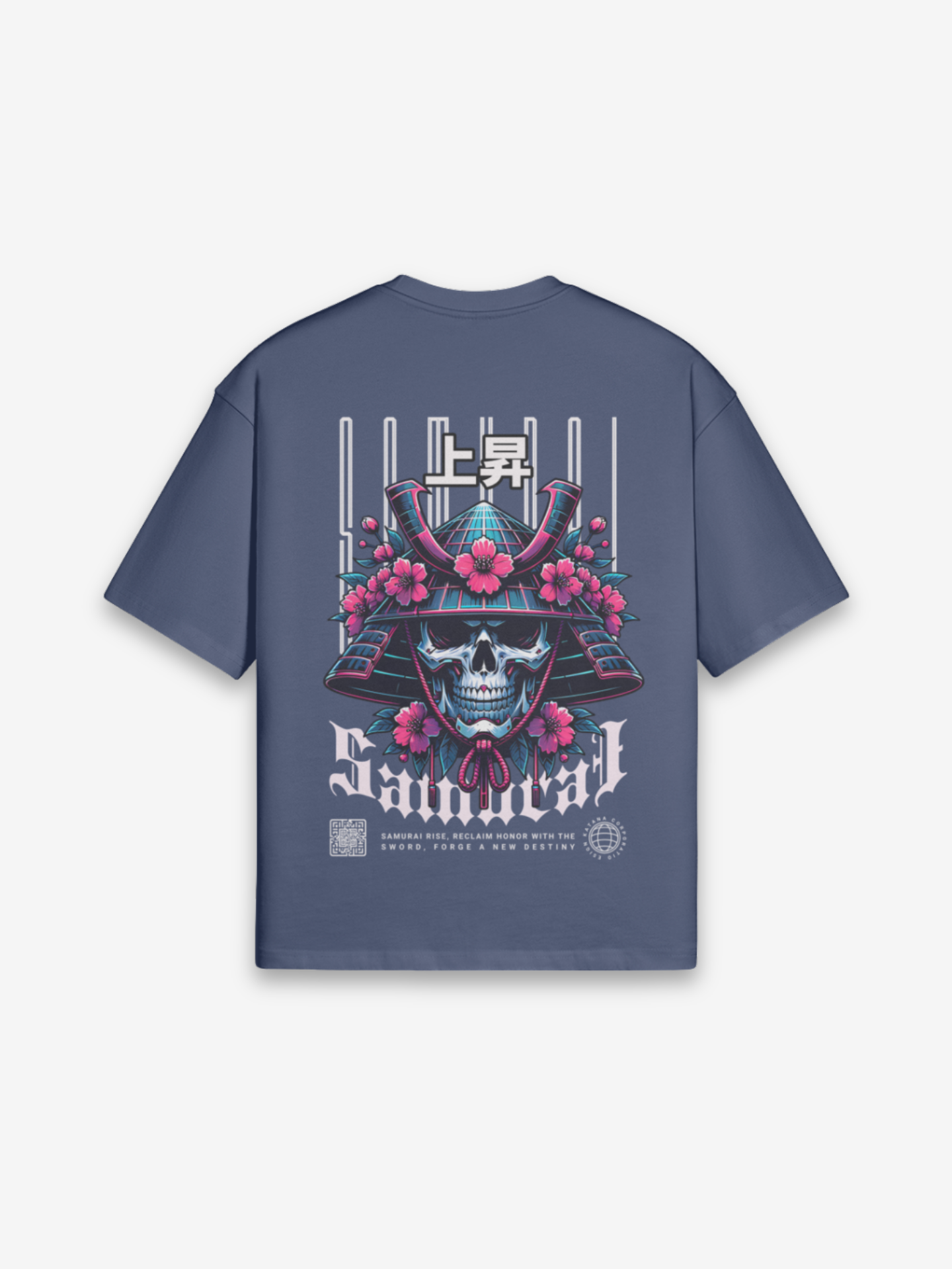 Samurai Kopf T-Shirt - 本部 — Farbvariante schwarz