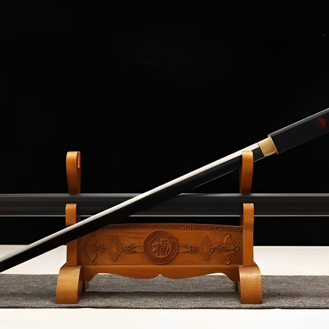 Sasuke Katana (Naruto) - サスケ — Griff-Detail mit Rochenhaut und Menuki