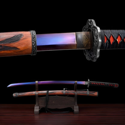 Sekiro Katana (SDT) - セキロ — Komplett-Ansicht mit Saya und Display-Ständer