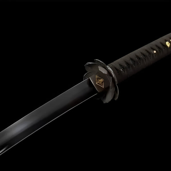 Sekiro Todesklinge Katana - 黒髪刀 — Klingen-Detail Nahaufnahme mit sichtbarem Stahl